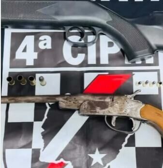 Imagem de compartilhamento para o artigo Foragido por violência doméstica é preso com armamentos em Chapadão do Sul da MS Todo dia